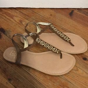 Material girl gold sandals